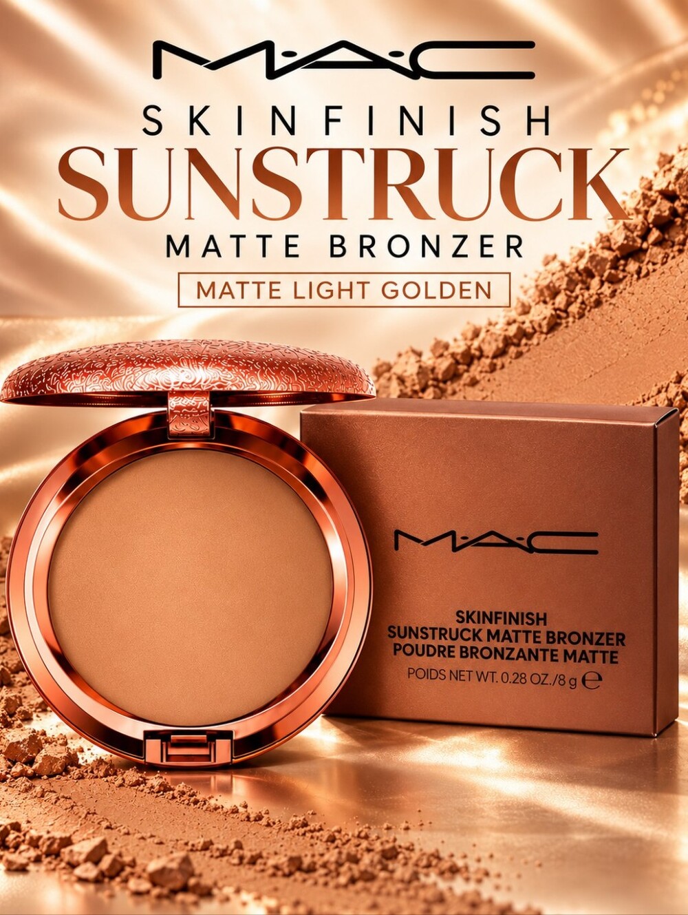 MAC Skinfinish Sunstruck Matte Bronzer – Matte Light Golden